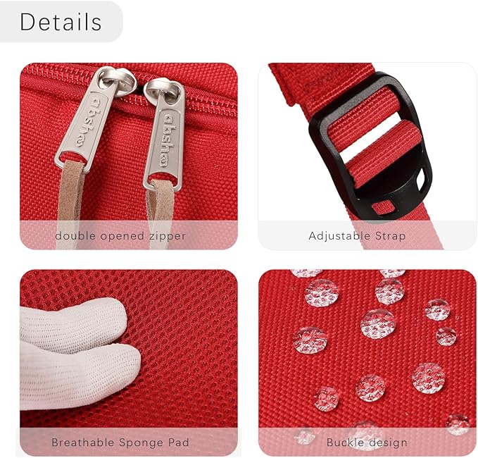 abshoo Classical School Backpack For Middle High School Water Resistant Bookbag College Travel Daypack (Red)