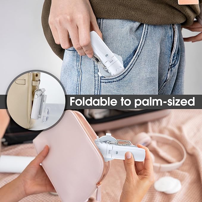 Magnetic Tripod for Phone,2 in 1 for Magsafe Stand＆ Clip Portable Pocket Size Selfie Stick for Android/iPhone,Phone Holder with Wireless Rechargeable Remote Control for Photography, Live Streaming