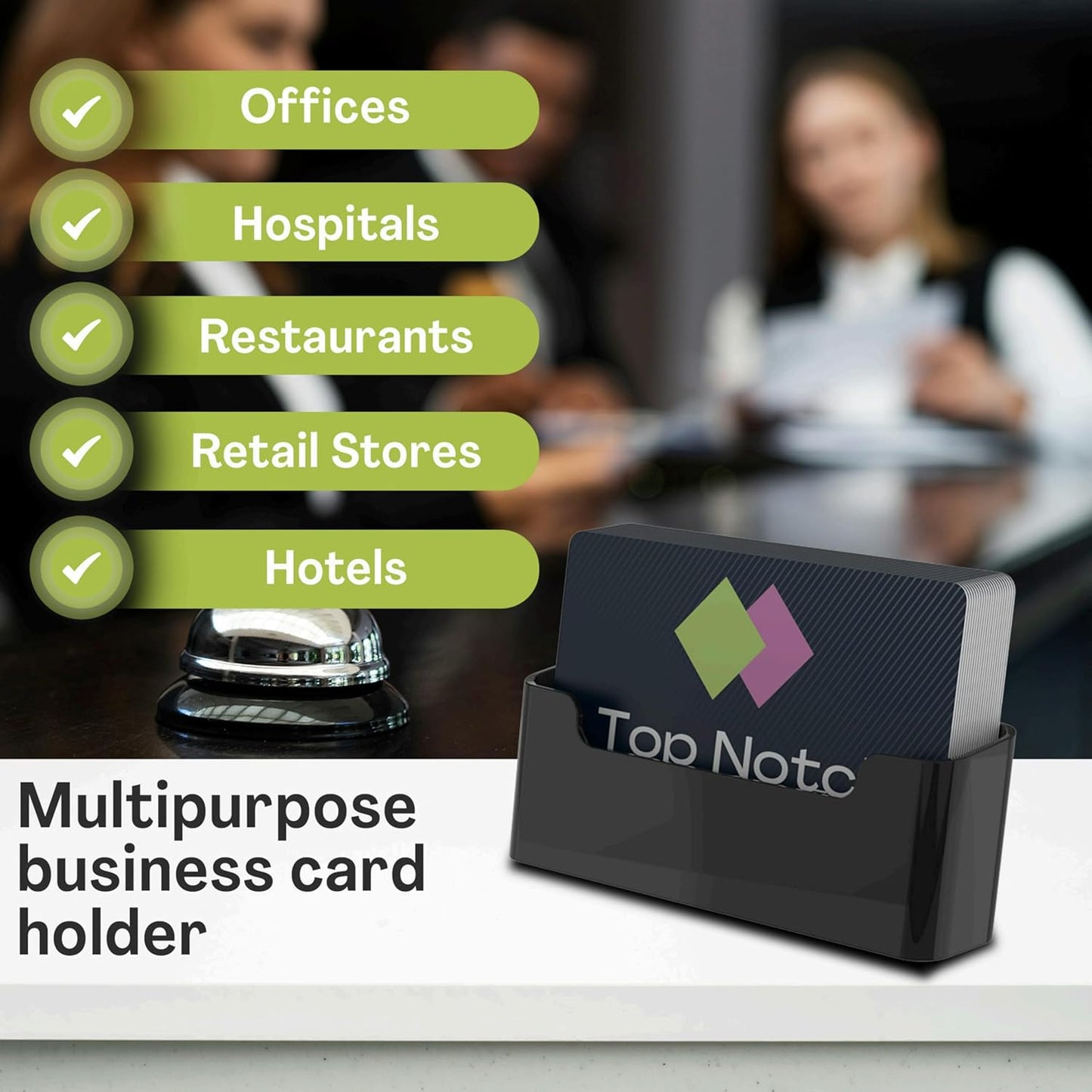 Acrylic Business Card Holder for Desk - Gift & Business Card Display Stand, Sleek & Durable Card Holder Display for Office, Home & Retail Use, Fits 50 Business Card, 84 Pack - Clear