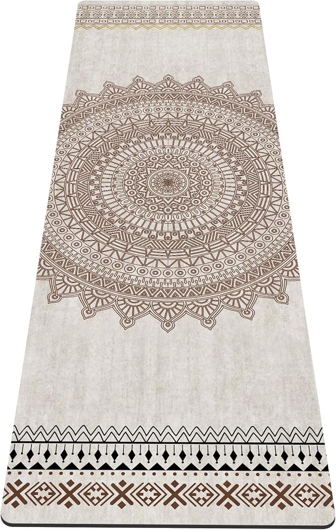 nuveti Yoga Mat Print Extra Thick TPE Non Slip Fitness Exercise Mat with Carrying Bag,72"x24" Extra Thick 6MM Exercise & Workout Mat for Yoga, Pilates Fitness and Floor Exercises