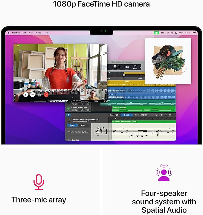 Apple 2022 MacBook Air with Apple M2 Chip 13-inch, 16GB RAM, 512GB SSD Storage Midnight (Renewed)
