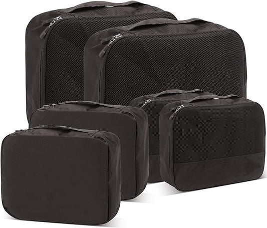 DoubleTrip Packing Cubes for Suitcases Carry on Luggage Organizer 6 Set Travel Accessories Lightweight Storage Bag Space Saver Clothes Pouch Large