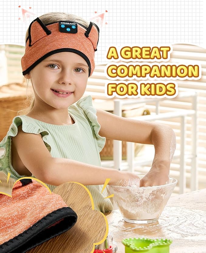 Baby Headphones, Kids Headphones Bluetooth Headband Adjustable, Wireless Headband for Kids with Wired Playback 3.5 MM Jack for Teens/Boys/Girls/Smartphones/School/Airplane Travel/Tablet