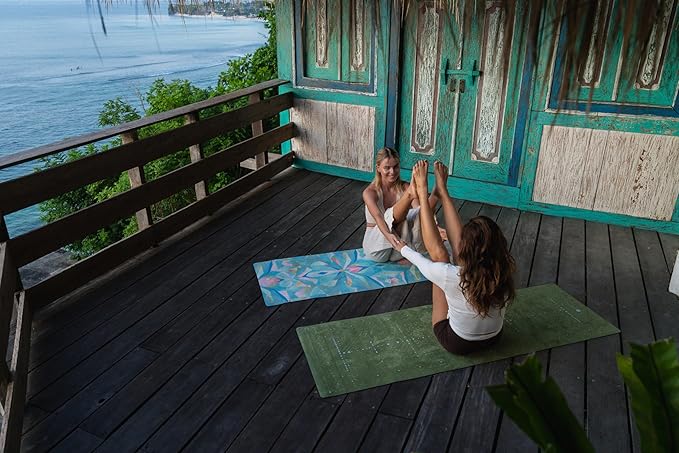 YOGA DESIGN LAB | The Combo Yoga Mat | Eco Luxury | Ideal for Hot Yoga, Power, Bikram, Ashtanga, Sweat | Studio Quality | Includes Carrying Strap!