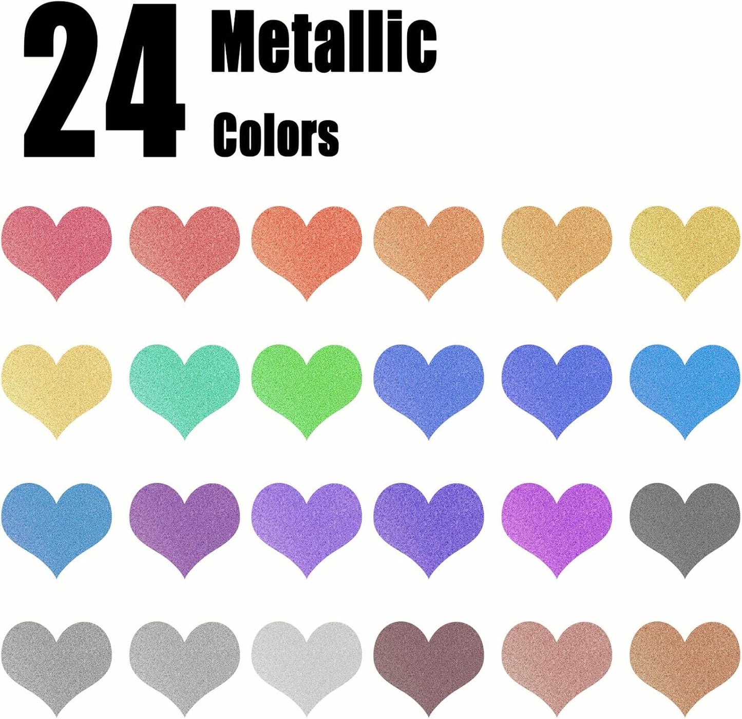 Metallic Gel Pens for Coloring Book,72 Color Gel Pens Set including 24 Color Gel Pen with 48 Refills,40% More Ink Colored Gel Pens for Drawing, Doodling, Scrapbook, Journaling