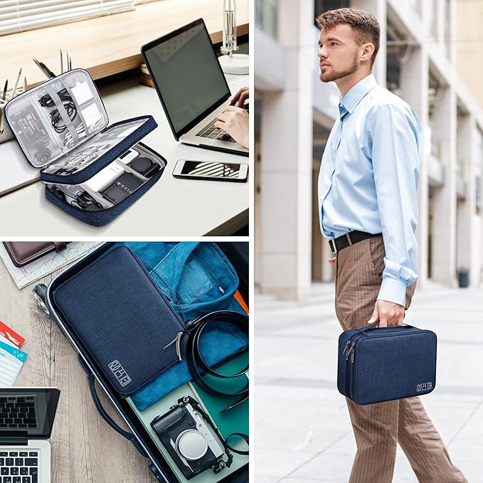 CILLA Electronics Organizer Travel, Travel Cord Organizer Case, Compact Electronics Accessories Bag for Cable, Cord, Charger, Phone