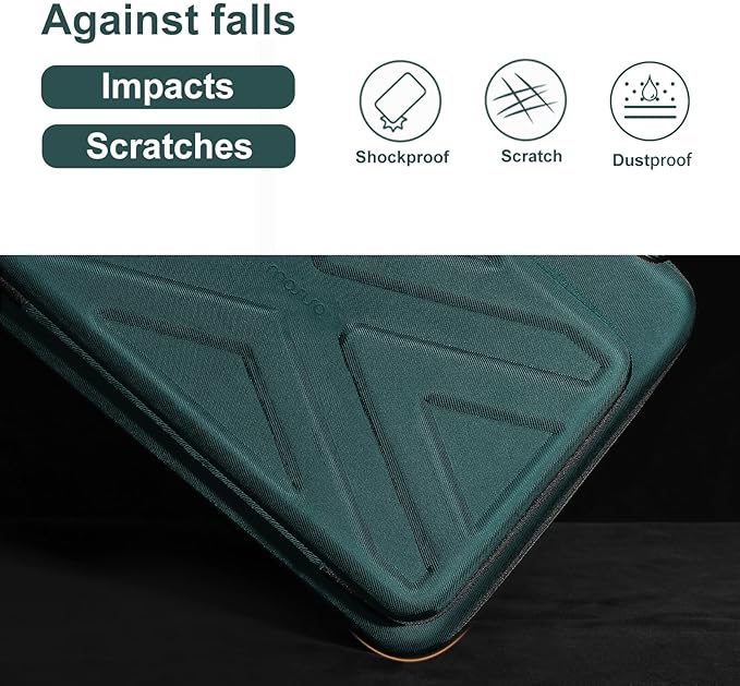 MOSISO Hard Shell Laptop Case for Men Women,13 inch Computer Bag Compatible with MacBook, HP, Dell, Lenovo, Asus, Notebook,13.3 inch Laptop Bag with Front Pocket & Shoulder Strap, Teal Green