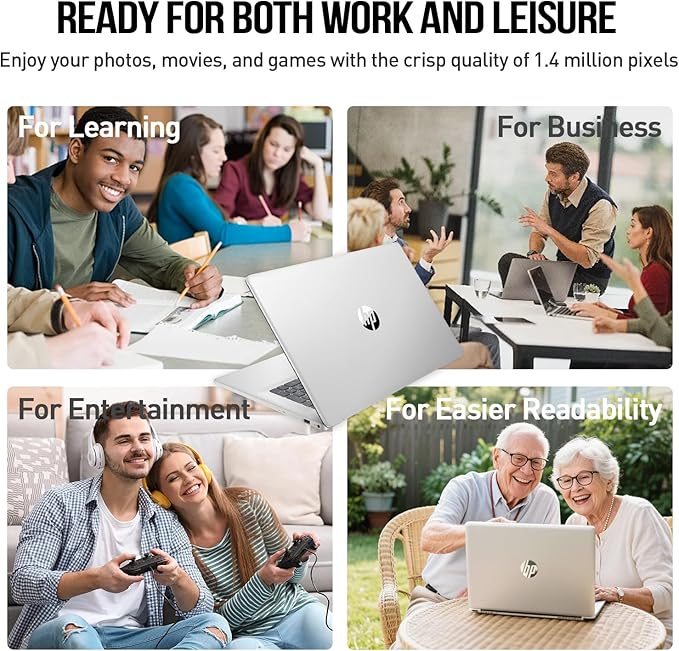 HP 2025 Laptops 17 Inch, 17.3" Laptop Computer, HD+ Large Screen, Intel Core i3 (8-Cores), 32GB RAM 2TB SSD, Windows 11 Pro, Lifetime Office, Number Pad, Wi-Fi 6, USB-C