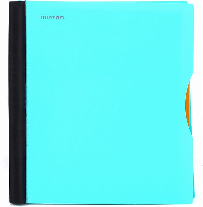 Mintra Office Durable PREMIUM Spiral Notebook, ((Teal, 1 Subject (8.5in x 11in)), Fabric Covered Coils, No Snags, Removable Adjustable Pocket Dividers, Ruler, Organization, Customizable