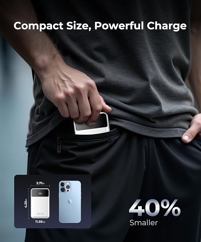 Portable-Charger-Power-Bank Travel Essentials Battery Pack USB C 30000mAh Built in Cable 22.5W Phone Fast Charging Powerbank Compatible with iPhone 16 15 14 13 12 11 iPad Samsung Google (White)