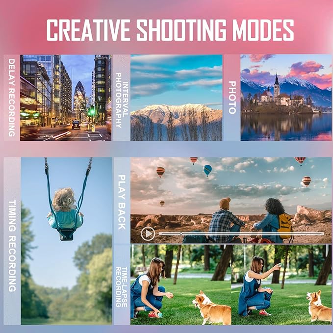 TURE 4K Digital Cameras for Photography, 48MP Vlogging Camera for YouTube with Microphone, WiFi and Tripod Grip, Video Camera with Wide-Angle&Macro Lens, Content Creator Kit & Travel Camera