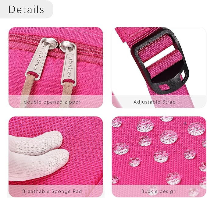 abshoo Large Capacity Backpack For School Teen Gilrs Middle High School Bookbag College Travel Daypack (Hot Pink)