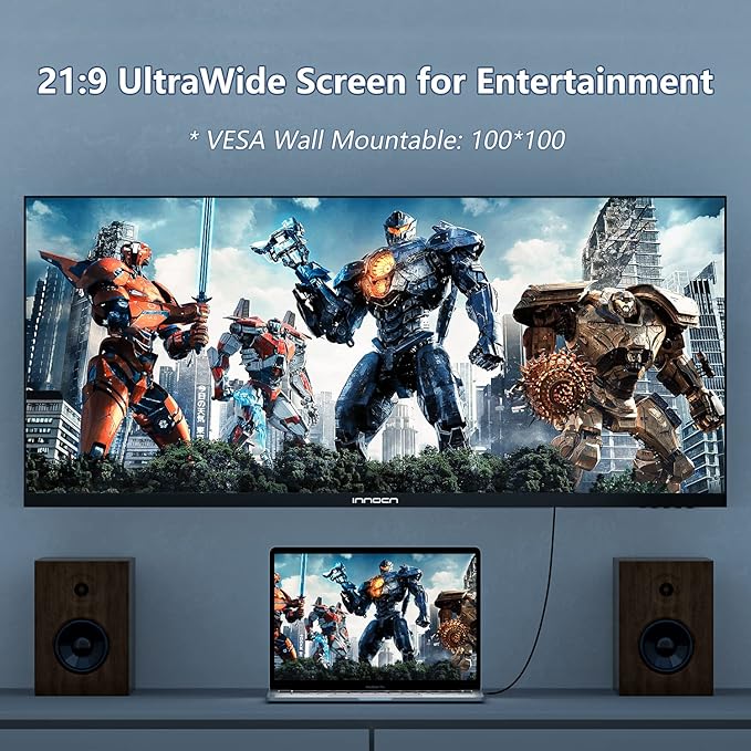 INNOCN 40C1R Ultrawide Monitor 40" WQHD 3440 x 1440p 144Hz FreeSync Premium HDR400 21:9 Computer Display 95% DCI-P3 500Nits IPS USB Type-C HDMI Tilt/Height Adjustable, Mountable