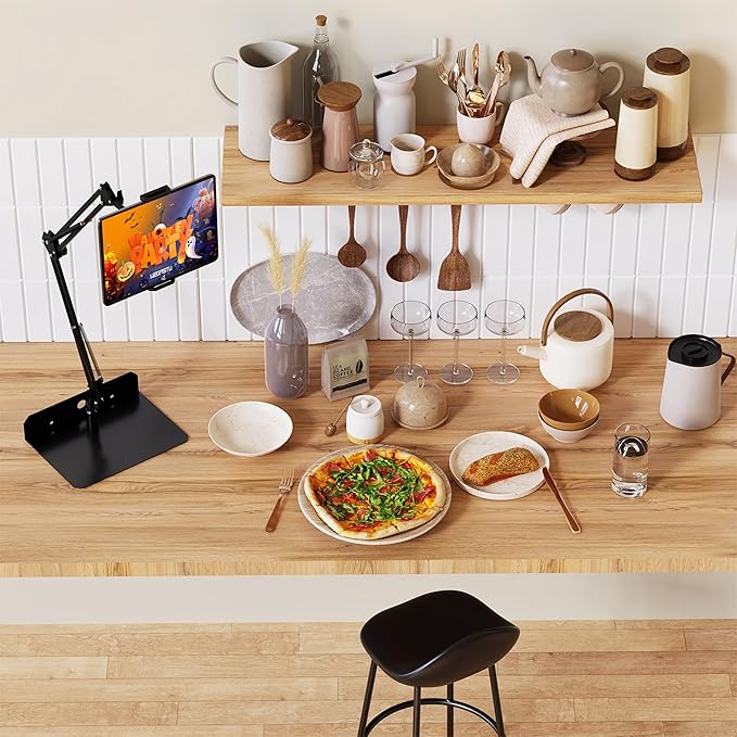 Phone and Tablet Stand for Home Office Desk、Bed、Sofa。Double Weight Base, Can Be Vertical, Hidden Clip.Adjustable Height, Angle, Suitable for Amazon Kindle Fire or 6-11 inch Device Accessories