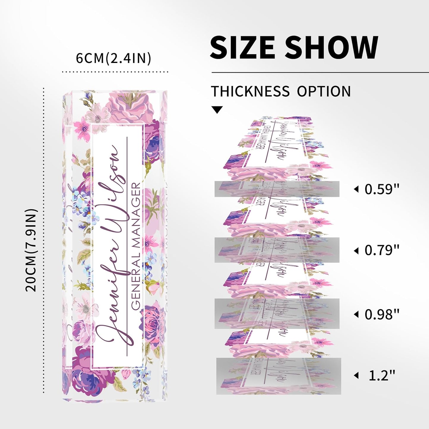 Desk Name Plate Personalized, Name Plate for Desk, Office Desk Decor for Women & Men, Employee Appreciation Gifts The Office Gifts for Boss, Lawyer, Manager, Teacher, Nurse