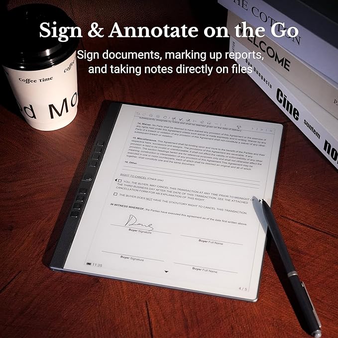 eNote 2 Paper Tablet, 10.3-inch 300 PPI Pen Only E-Ink Writing Tablet, 4G 128G Digital Notebook, AI Powered Voice-to-Text, Includes Two B5 Stylus Pens