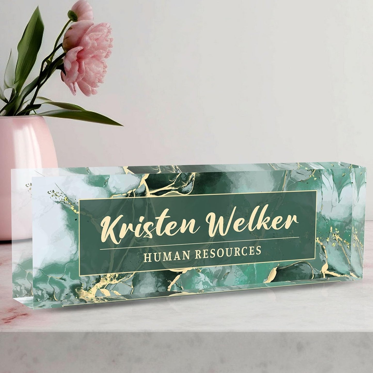 Desk Name Plate Personalized, Custom Name Plate for Desk, Office Desk Decor for Women & Men, Employee Appreciation Gifts The Office Gifts for Boss, Manager, Lawyer, Teacher, Nurse