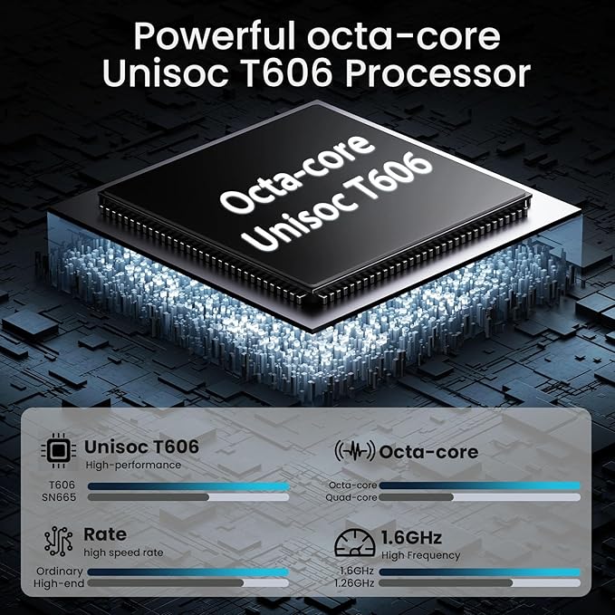 HUIHUANG Tablet 11 inch Android 15 Tablets, 20GB RAM 128GB ROM 1TB Expand, Octa-Core Processor, 1280x800 LCD Touch Screen, WiFi 5, BT5.0, Dual Camera, 8000mAh Battery (Blue)