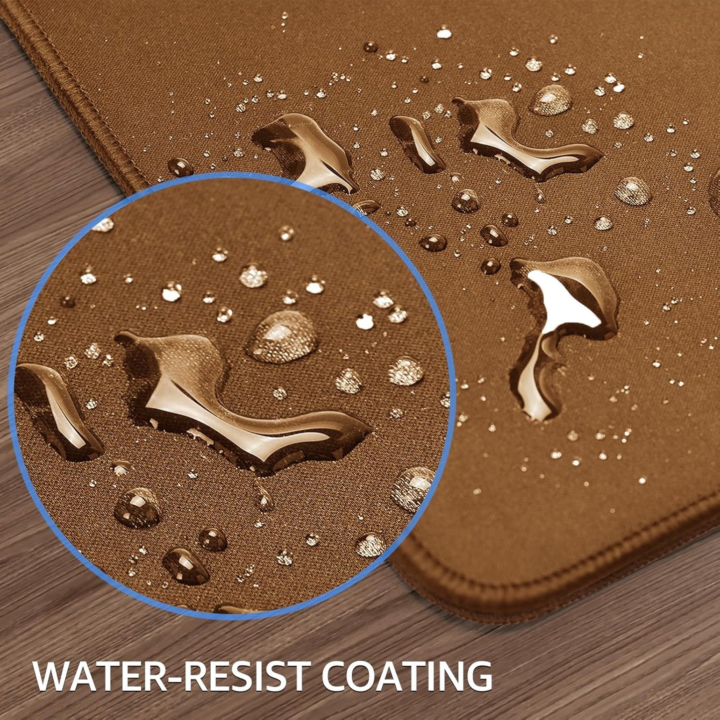 KTRIO Large Gaming Mouse Pad with Stitched Edges, Extended Mousepad with Superior Micro-Weave Cloth, Non-Slip Base, Water Resist Keyboard Pad for Gamer, Office & Home, 31.5x15.7in, Coffee Brown