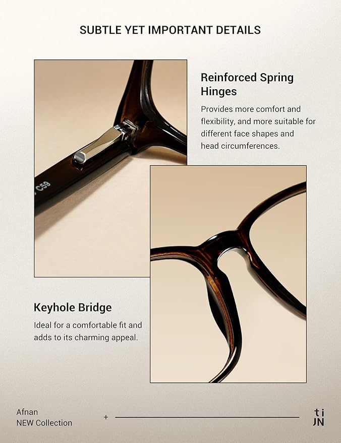 TIJN Blue Light Blocking Glasses for Women Men Clear Frame Square Nerd Eyeglasses Anti Blue Ray Computer Screen Glasses