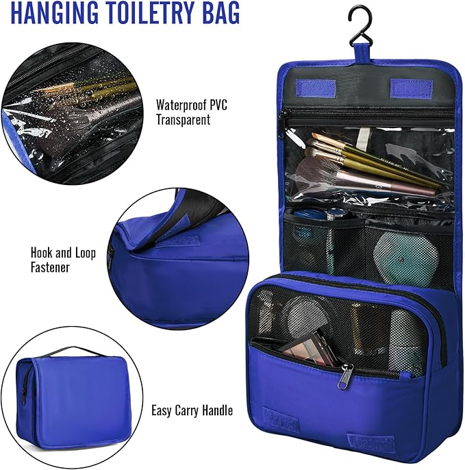 Veken 8 Set Packing Cubes for Travel Essentials, Suitcase Organizer Bags in 4 Sizes, Carry-On Luggage Accessories with Large Laundry & Hanging Toiletry Bag, Must-Have for Airplane, Road Trip & Camping