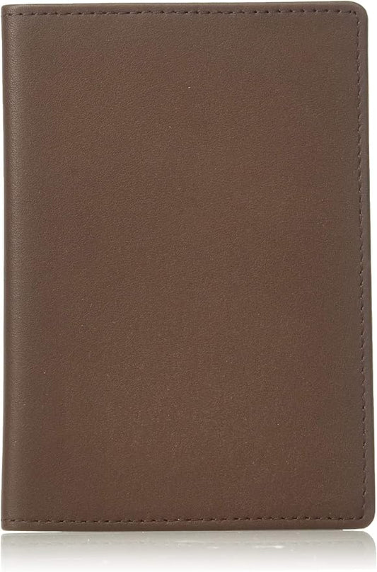 Royce Leather RFID Blocking Passport Travel Document Organizer in Leather, Brown, One Size