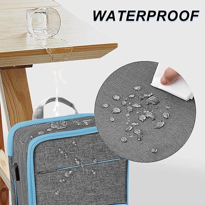 ZINZ Slim & Expandable Laptop Backpack Water Resistant Travel Backpack Compatible with MacBook Air/Pro 13-14 inch XPS 13 Surface 13.5" and Most 13-14 inch NoteBooks,G01BL01