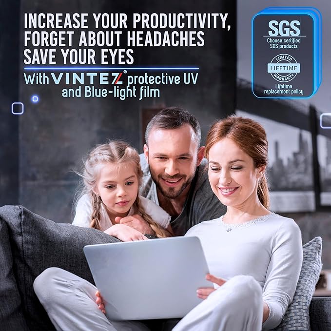 VINTEZ Magnetic Blue Light Screen Protector Compatible With MacBook Pro 16" 2021, 2022, 2023, 2024, M1, M2, M3, M4 Anti Blue Light Blocking Filter for Laptop