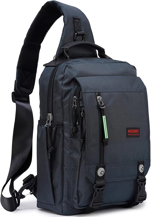 NICGID Sling Bags Chest Shoulder Backpacks, 12.5'' 13.3'' 14.1'' 15.6''Laptop Backpack Crossbody Messenger Bag Travel Outdoor
