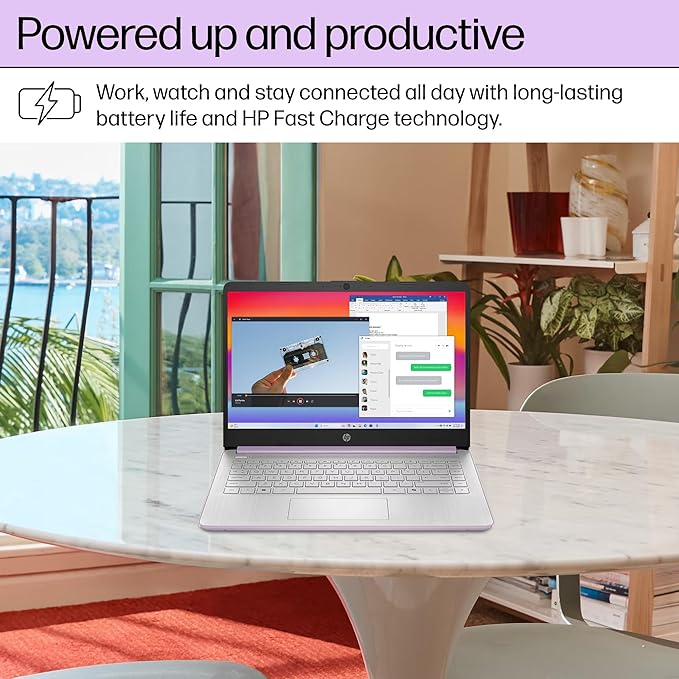 HP 14” Flagship Laptop 2025 AI-Powered Computer, Office Lifetime, Student Business, 4-Core Intel CPU, 16GB RAM 628GB Storage (128GB UFS+ 500GB Ext), Long Battery HubxcelAccessory Win 11 Pro Lavender