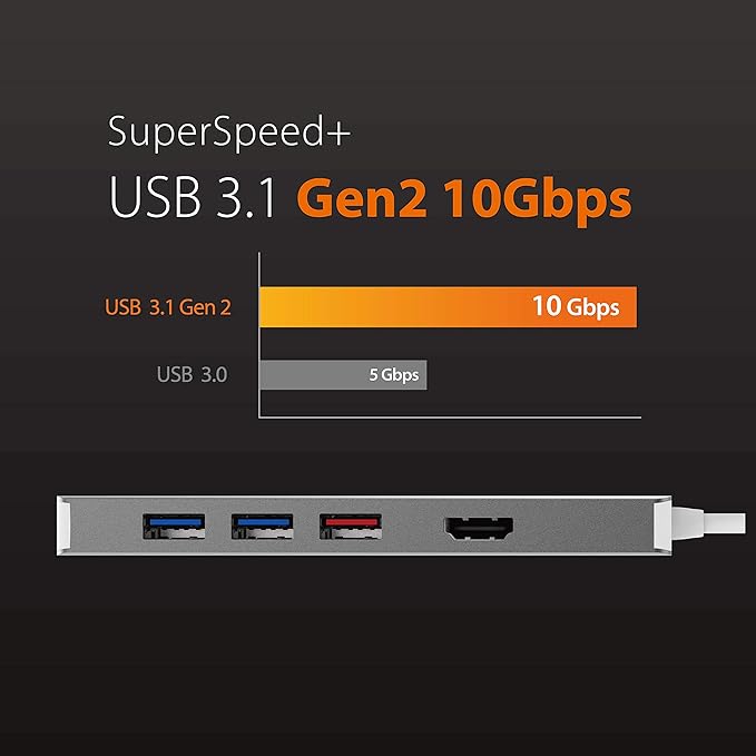 j5create 9 in 1 USB-C Hub-SuperSpeed+Gen 2 Type C Adapter w/Ethernet, microSD/SD 4.0, 4K HDMI, USB-C 3.1 Gen2 Port, PD 100W for MacBook Pro/Air, XPS, Chromebook & Other USB C Windows Laptops (JCD375)