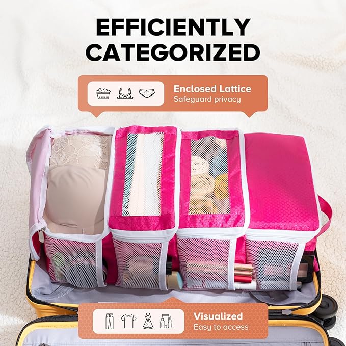 Suitcase Organizer, Travel Luggage Organizer Hanging Shelves Packing Cube Closet/Collapsible Portable Travel Organizer for Carry-on