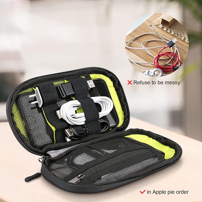 Twod Electronic Organizer Travel Universal Accessories Storage Bag Portable for Hard Drives, Cables, Memory Sticks, Charger, Phone, USB,SD Cards