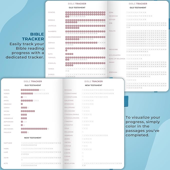 Clever Fox Bible Study Journal Large – Church Notes Notebook – Note Taking & Journaling Kit – Faith Based Religious Accessories, 7x10” (Aquamarine)