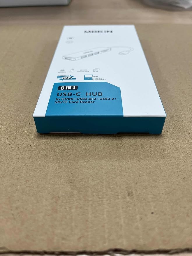 USB C to HDMI Adapter, 6 in 1 MacBook Pro Adapter USB C Hub 4K@60Hz for MacBook Pro 2020-2016, MacBook Air 2020-2018, Ipad Pro 2020