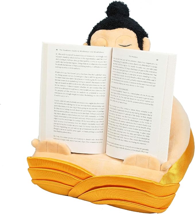 Book Buddha iPad Stand, Tablet Stand and Book Holder, Reading Pillow Cushion in Bed at Home Travel, Lap Rest Support, Gift Idea Compatible with eReader/Kindle/Smartphone