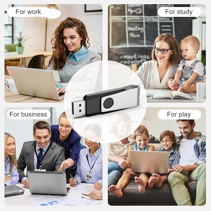 TOPESEL 8GB Flash Drive 10 Pack USB Flash Drives, USB2.0 Storage Flash Drive Swivel Design, Jump Drive Pen Drive Zip Drive Memory Stick with Indicator