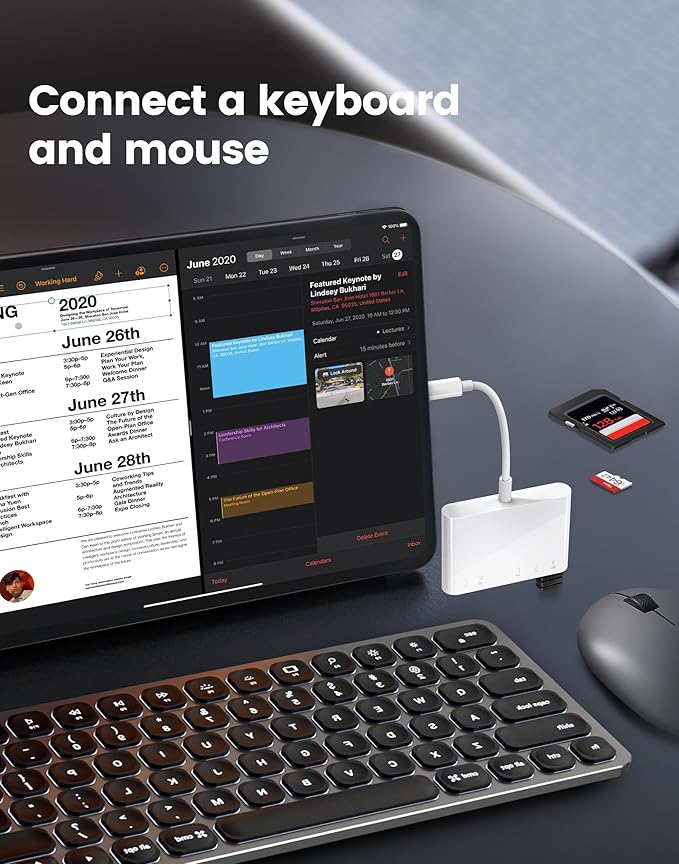USB C SD Card Reader, USB-C to SD MicroSD XD Picture MS Memory Stick Cards, Type C 5 Slots Memory Card Adapter for iPhone 15 iPad Mac Laptop MacBook and Android Galaxy More USBC Devices