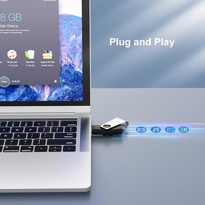 TOPESEL 20PCS 8GB Bulk USB 2.0 Flash Drive Swivel Memory Stick Thumb Drives Pen Drive (8G, 20 Pack, Black)