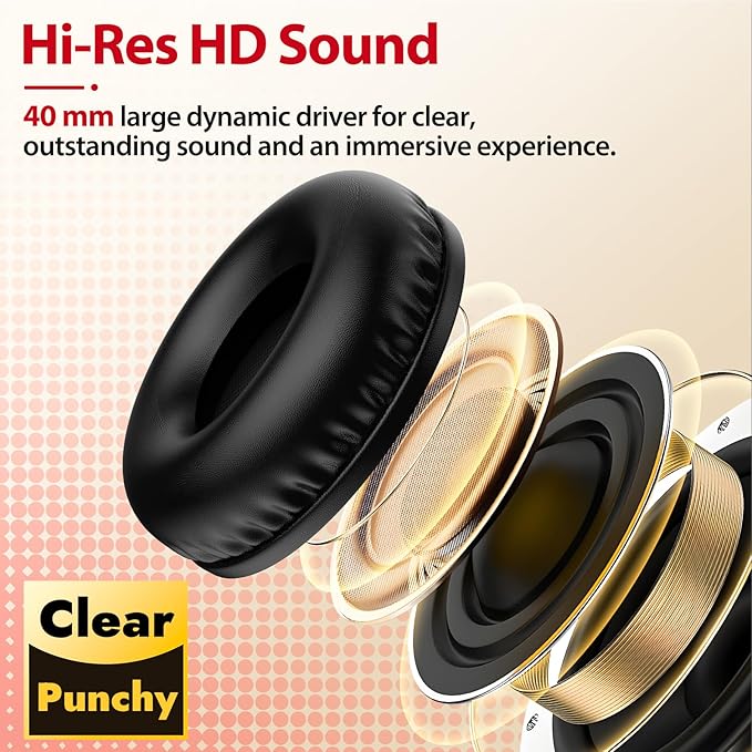 INFURTURE USB C Headphones with Mic,Volume Control,Tangle-Free Plaiting Line,Type C Headphones Wired,Lightweight Foldable for iPhone 15/16 Headphone Series/Tablet/School/Travel/Sports/Audiobooks