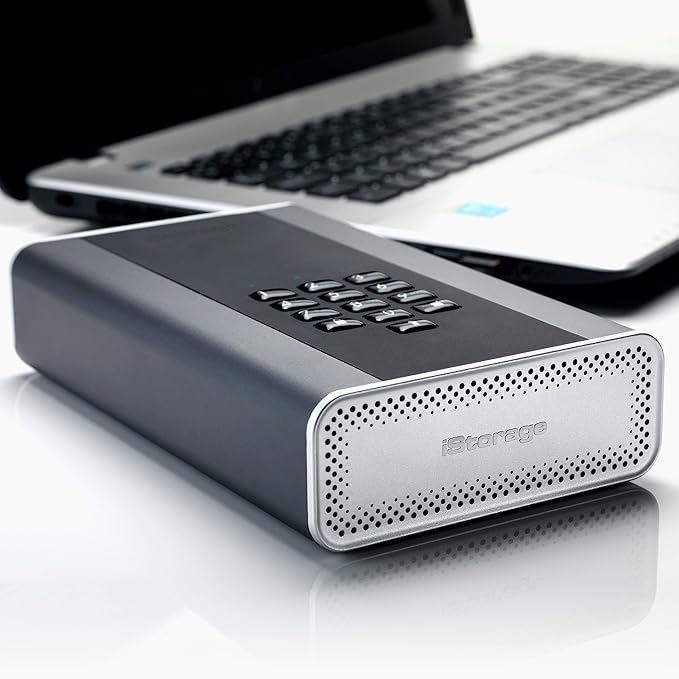 iStorage diskAshur DT2 256-bit 22TB | FIPS Level 3 Certified | Secure encrypted Desktop Hard Drive | Password Protected