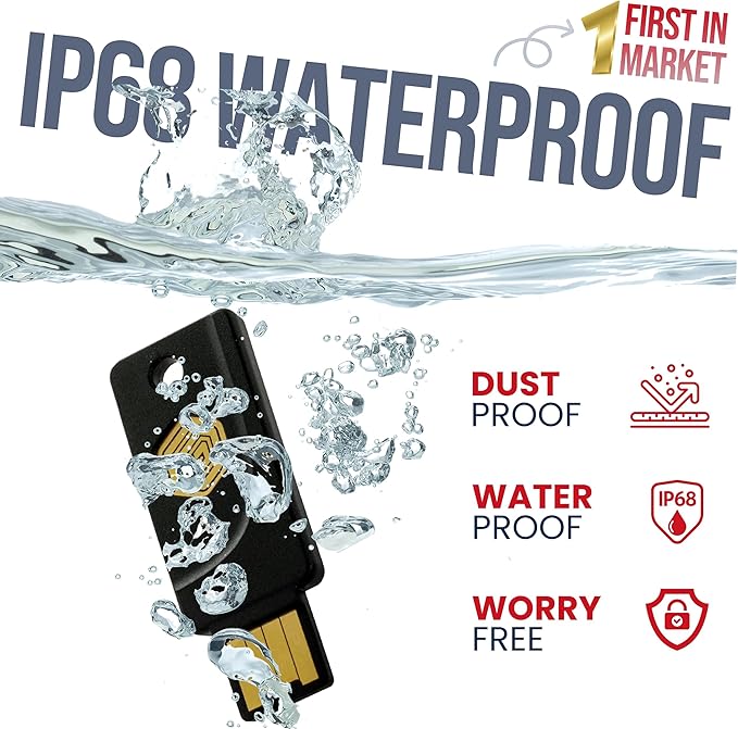 GoTrust Idem Key – A, IP68 Waterproof, Multi-Protocol Two-Factor Authentication Security Key, USB-A/NFC, FIDO2 L2 Certified - Safeguard Your Online Accounts