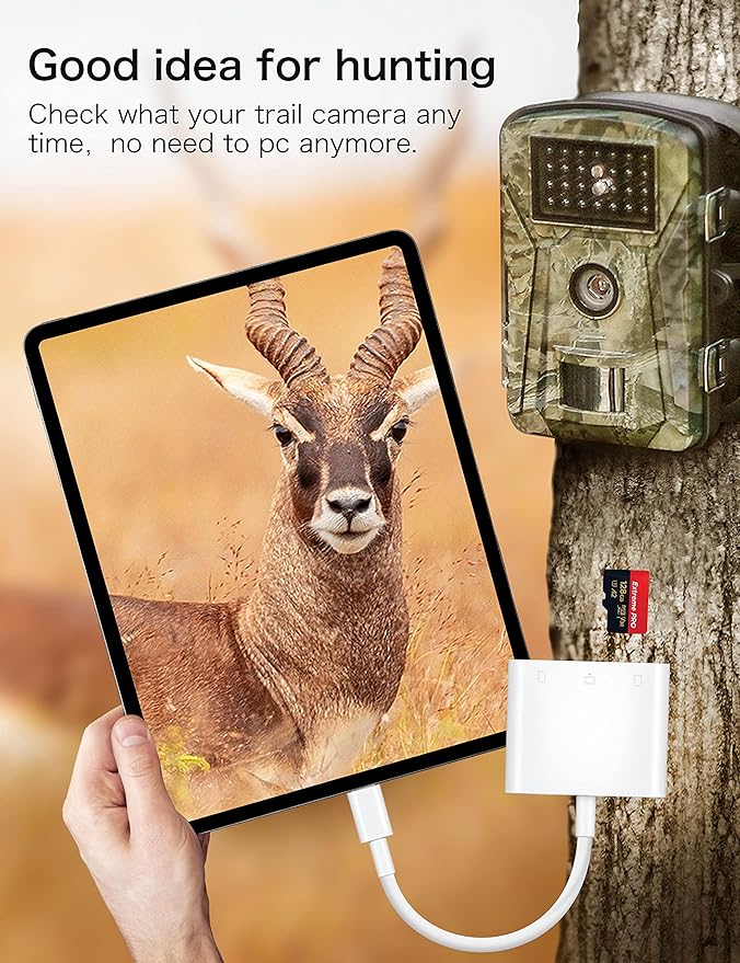 USB C SD Card Reader for iPhone 15/iPad/Mac, ChiaoPio USB C to SD CF, Type C Memory Card Adapter with Compact Flash/CF/SD/MicroSD Slots Compatible with iPad MacBook Pro/Air/Mini Mac Laptop