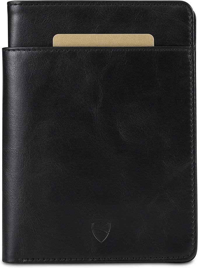 Vaultskin Leather Passport Holder, Slim RFID Blocking Travel Wallet for Men and Women, Fits Passport, Credit Cards, ID, Cash, Passport Cover Ideal Travel Accessories with Gift Box (Kensington)