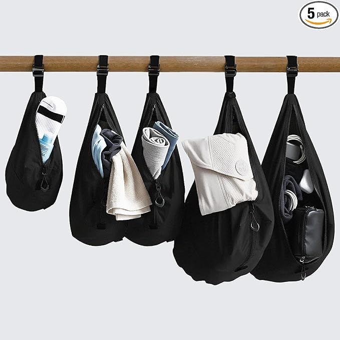 trtl Packing Pods, Black - Packing Cubes for Travel - Organizer Bags for Luggage to Maximize Space in Suitcase - Travel Packing Organizers - Includes Carry Strap - Comes with 3 Cube Sizes - 5 Pack