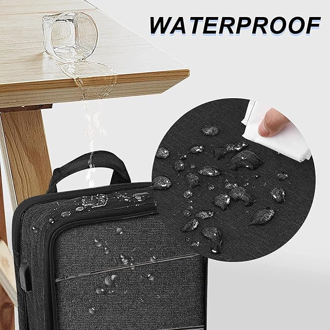 ZINZ Slim & Expandable Laptop Backpack 15 15.6 16 Inch Sleeve with USB Port, Spill-Resistant Notebooks Bag Case for Most 14-16 Inch MacBooks Surface-Books Dell HP Lenovo Asus Computers,B04K01