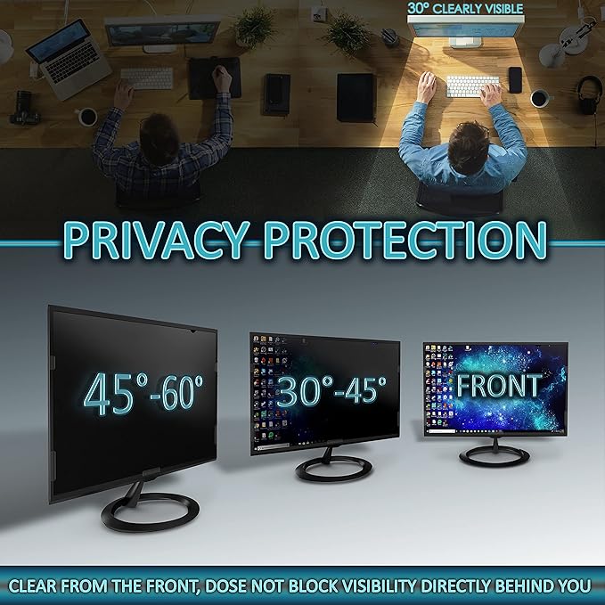 Privacy Screen Filter for 28 Inches Desktop Computer Monitor, Screen Protector Size is 24.4 inch Width and 13.5 inch Height, Aspect Ratio 16:9
