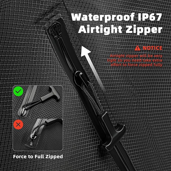 Luvan Travel Vacuum Bags for Luggage with Wireless Pump, Reusable Space Saver 33L Compression Clothing Packing Storage Organizer Cube for Carry On Suitcases and Backpack, IP67 Waterproof (2PC+Pump)