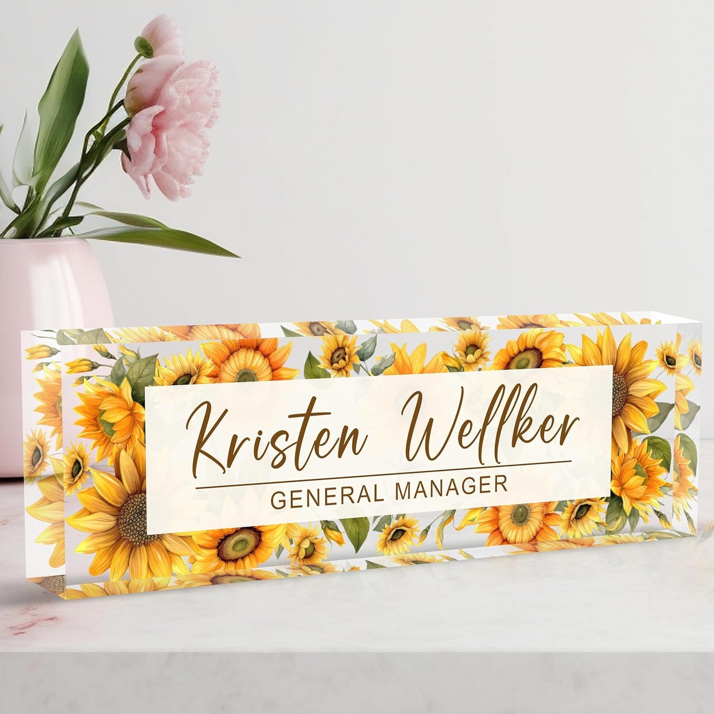 Name Plate for Desk, Custom Office Desk Decor The Office Gifts for Women Men, Employee Appreciation Gifts for Boss, Manager, Teacher, Nurse