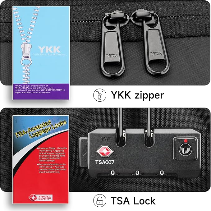 Carry On Backpack,17.3" Travel Backpack with Shoe Compartment,50L Wheeled Backpack Carry On Luggage,Laptop Compartment & USB Charging Port & TSA Approved Lock for Business,Black